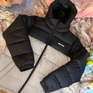 Hollister Mens reflective puffer coat